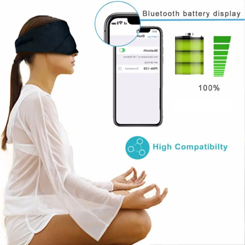 Detach Washable Bluetooth 5.0 Eye Mask Sleeping Music Eye Bands With Mic Wireless Headphones Handsfree Eyes Cover Shades Detach Washable Bluetooth 5.0 Eye Mask Sleeping Music Eye Bands With Mic Wireless Headphones Handsfree Eyes Cover Shades