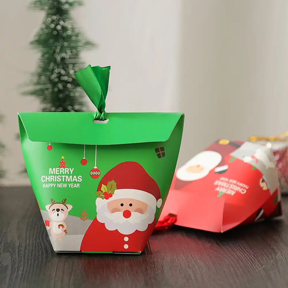 merry christmas candy box santa claus candy bag christmas box