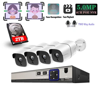 H.265+ 4CH HD 5MP POE NVR Kit CCTV Security System Two way Audio Face Record IP Camera Outdoor Waterproof Video Surveillance Set
H.265+ 4CH HD 5MP POE NVR Kit CCTV Security System Two way Audio Face Record IP Camera Outdoor Waterproof Video Surveillance Set