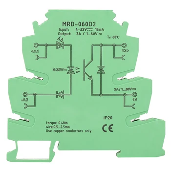 Solid State Relay Module MRD-060D2 Ultra-Thin 6.2mm Solid State Relay Module Input 4-32VDC NO Ultra-Thin Port Relay
Solid State Relay Module MRD-060D2 Ultra-Thin 6.2mm Solid State Relay Module Input 4-32VDC NO Ultra-Thin Port Relay