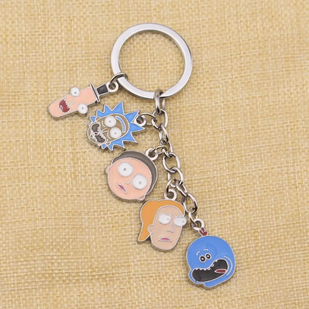 Cute Anime Cartoon Rick And Morty Keychain Metal Key Chain Women and Men Kids Key Ring Gift Porte Clef
Cute Anime Cartoon Rick And Morty Keychain Metal Key Chain Women and Men Kids Key Ring Gift Porte Clef