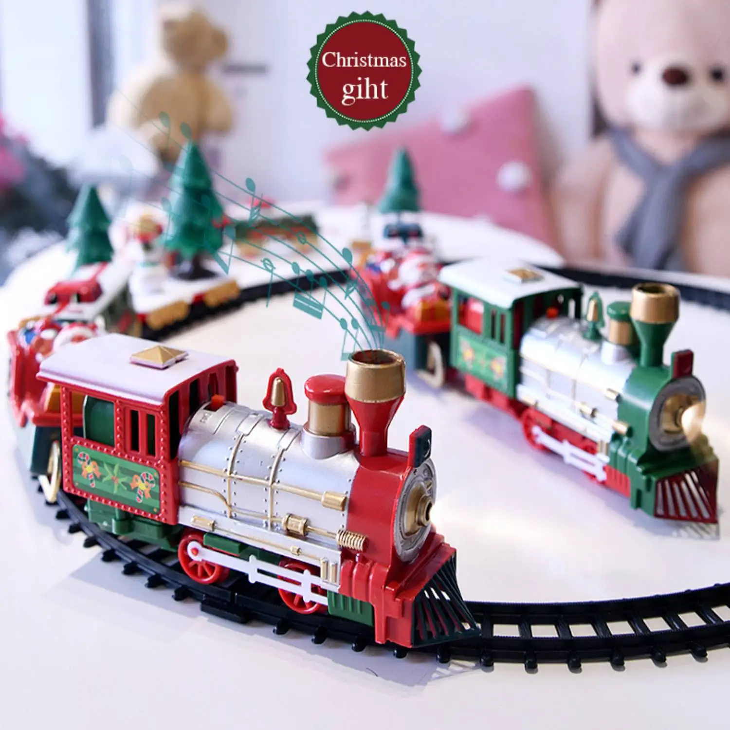 Christmas Electric Rail Car Train with Lights and Sounds Set for Children Railway Racing Road Transportation Building Toys
Christmas Electric Rail Car Train with Lights and Sounds Set for Children Railway Racing Road Transportation Building Toys