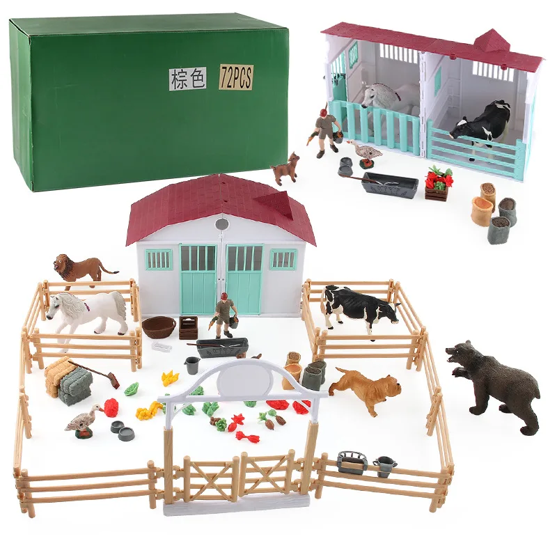 72 Pieces Model Farm Ranch Assembled House Children Play House DIY Animal House Model
72 Pieces Model Farm Ranch Assembled House Children Play House DIY Animal House Model