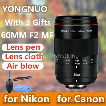 

YONGNUO Macro Lens YN60mm F2 MF Lense with Focus Distance Indicator for Nikon Canon 700D 80D 5D Mark III IV 6D 5D3 Camera