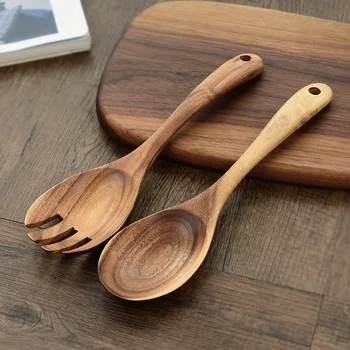 NEW Large Wooden Spoon Set Big Salad Serving Spoon Fork Natural Wood Tablespoon Long Handled Cooking Spoon Kitchen Utensils
NEW Large Wooden Spoon Set Big Salad Serving Spoon Fork Natural Wood Tablespoon Long Handled Cooking Spoon Kitchen Utensils