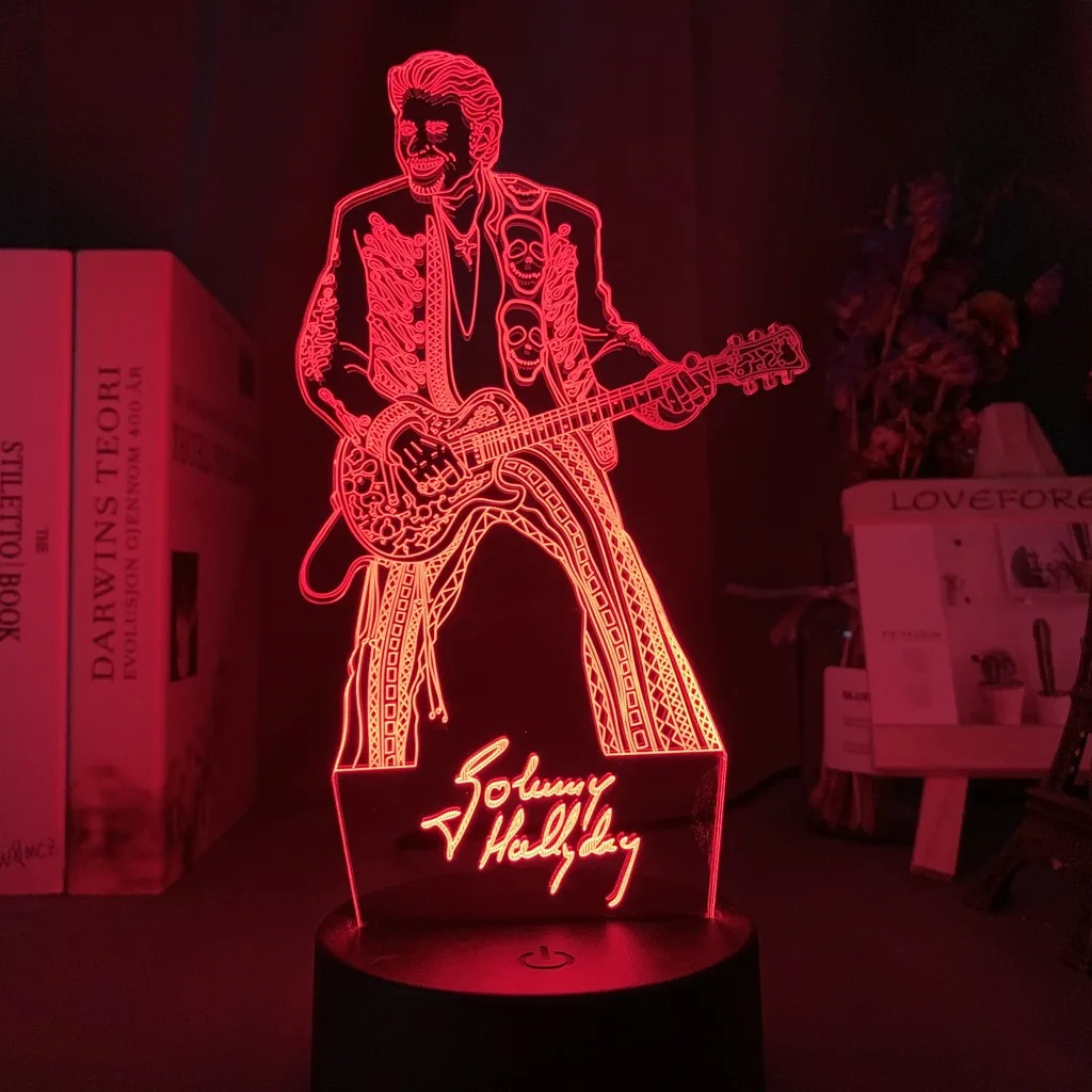 Colorful Led Night Light Johnny Hallyday Guita Figure Nightlight for Fans Club Room Decoration Lighting Usb Battery Table Lamp
Colorful Led Night Light Johnny Hallyday Guita Figure Nightlight for Fans Club Room Decoration Lighting Usb Battery Table Lamp