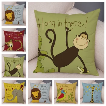 Colorful Nordic Monkey Lion Pillow Case Decor Cute Cartoon Animal Cushion Cover for Sofa Pillowcase Elephant Pillow Covers 45x45
Colorful Nordic Monkey Lion Pillow Case Decor Cute Cartoon Animal Cushion Cover for Sofa Pillowcase Elephant Pillow Covers 45x45