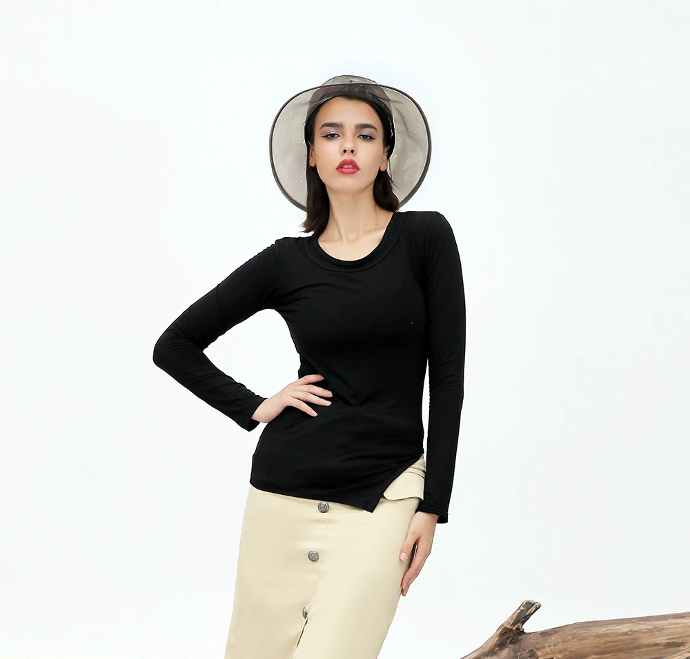Designer brand JE black super thin long sleeve round neck split T-shirt autumn new bottoming shirt outside wearing T-shirt
Designer brand JE black super thin long sleeve round neck split T-shirt autumn new bottoming shirt outside wearing T-shirt