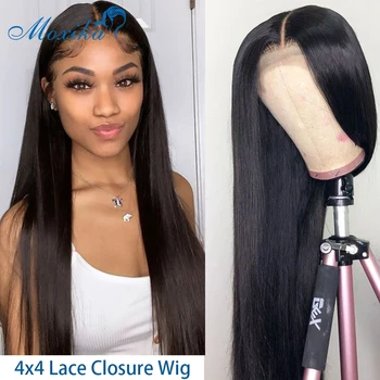 Moxika 4x4 Lace Closure Wig 150% Density Straight Lace Front Human Hair Wigs Middle Part 100% Remy Malaysian Human Hair Wigs
Moxika 4x4 Lace Closure Wig 150% Density Straight Lace Front Human Hair Wigs Middle Part 100% Remy Malaysian Human Hair Wigs