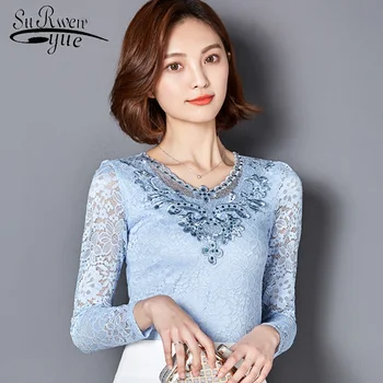 2019 New Hollow out Crochet Diamond Lace Shirt Sexy Chiffon Blouse Plus Size Elegant Long sleeve Shirt Woman Blusas 918B 25
2019 New Hollow out Crochet Diamond Lace Shirt Sexy Chiffon Blouse Plus Size Elegant Long sleeve Shirt Woman Blusas 918B 25
