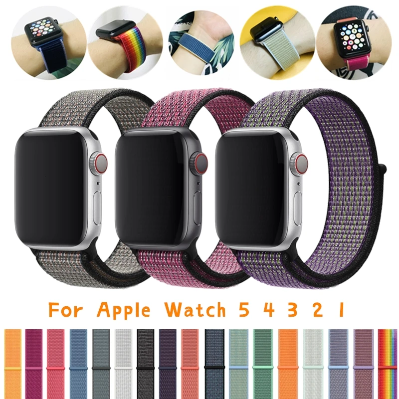 Strap For Apple Watch Band Apple Watch 5 4 band 44mm 40mm Sport Loop iWatch Band 1 2 3 42mm 38mm Correa Pulseira Nylon Watchband
Strap For Apple Watch Band Apple Watch 5 4 band 44mm 40mm Sport Loop iWatch Band 1 2 3 42mm 38mm Correa Pulseira Nylon Watchband
