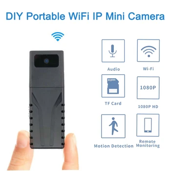 IP Mini Camera DIY Portable WiFi 1080P HD P2P Wireless Micro Webcam Camcorder Video Recorder Support Remote View TF Card
IP Mini Camera DIY Portable WiFi 1080P HD P2P Wireless Micro Webcam Camcorder Video Recorder Support Remote View TF Card
