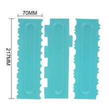 Butter-Cream Cake-Scraper Decorating Icing-Smoother-Tool Sawtooth Plastic Comb