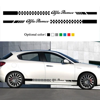 2pcs Car Side Stripe Stickers Auto Vinyl Film Decals Car For Alfa Romeo MiTo Giulia Giulietta 147 156 159 166 Car Accessories
2pcs Car Side Stripe Stickers Auto Vinyl Film Decals Car For Alfa Romeo MiTo Giulia Giulietta 147 156 159 166 Car Accessories