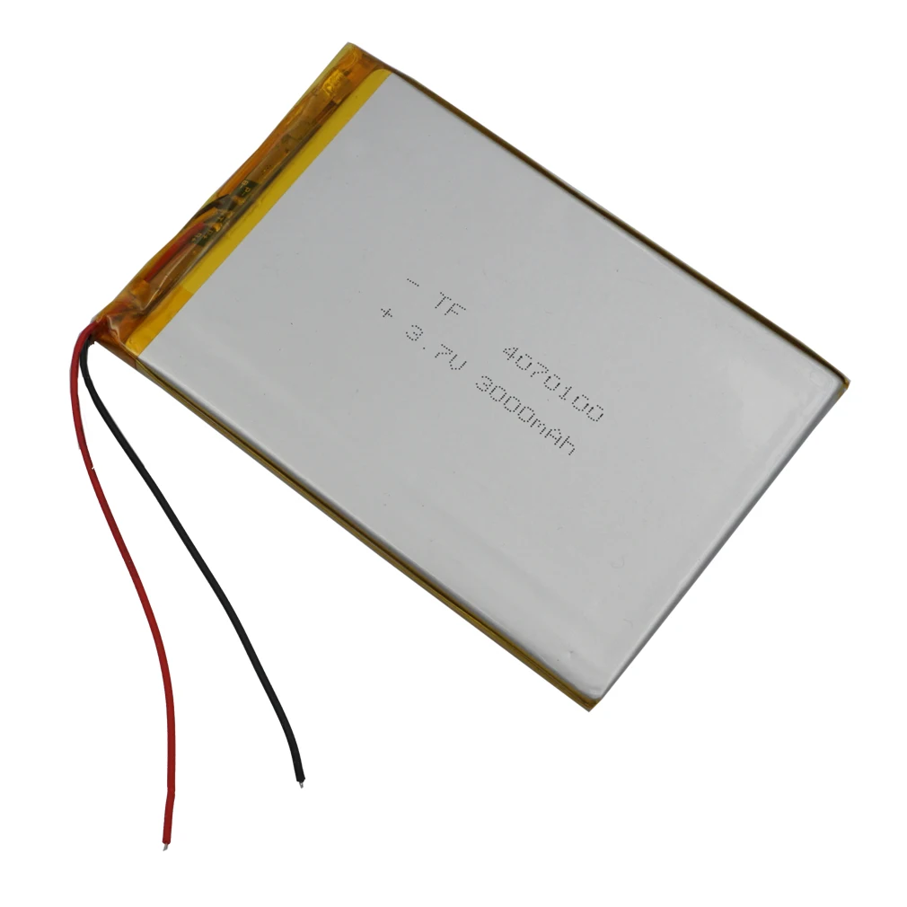 

XINJ 3.7V 3000 mAh Rechargeable Polymer Li Lithium Lipo Battery 4070100 Cell For Phone GPS E-Book PAD MID Portable DVD Tablet PC