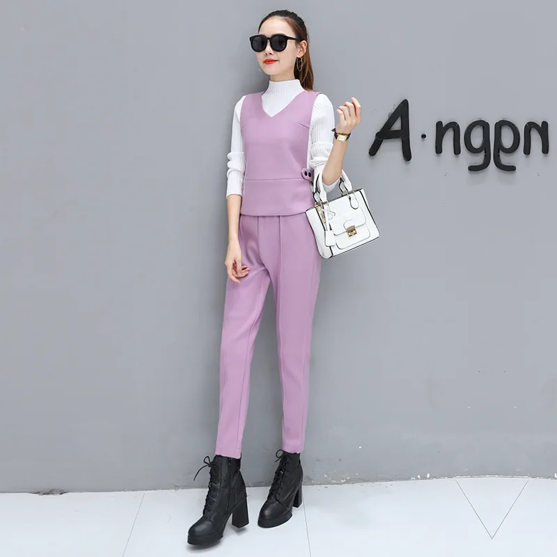 Figure Flourish Is New-Autumn And Winter 9 Pants Woolen Cloth Set-Style Three-piece Set Multi-color Base Needle Sweater Woolen C 
Figure Flourish Is New-Autumn And Winter 9 Pants Woolen Cloth Set-Style Three-piece Set Multi-color Base Needle Sweater Woolen C