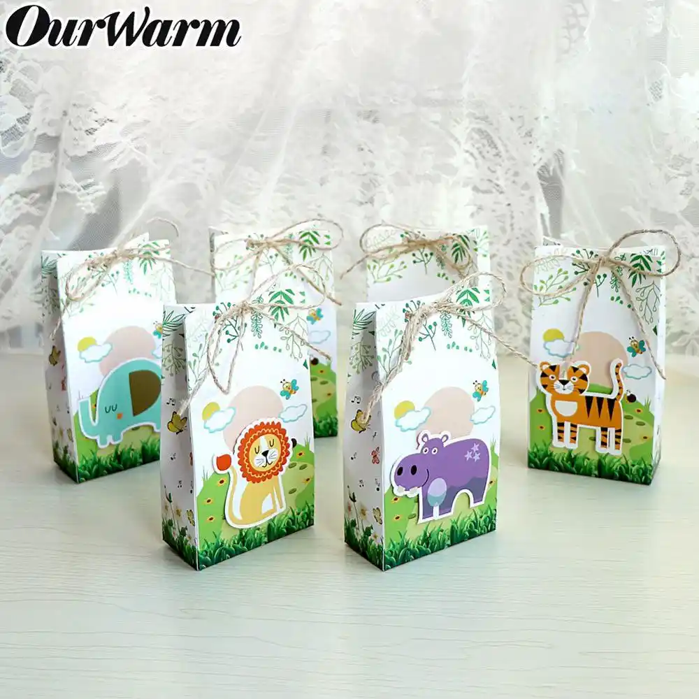 12pcs party paper candy gift box mermaid favor bag baby shower