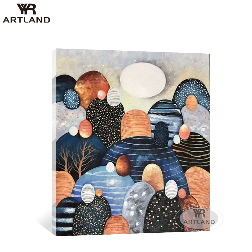 YYR-ARTLAND Modern abstract cartoon mountains cute picture Handmade canvas oil painting wall decor poster for children's room
YYR-ARTLAND Modern abstract cartoon mountains cute picture Handmade canvas oil painting wall decor poster for children's room