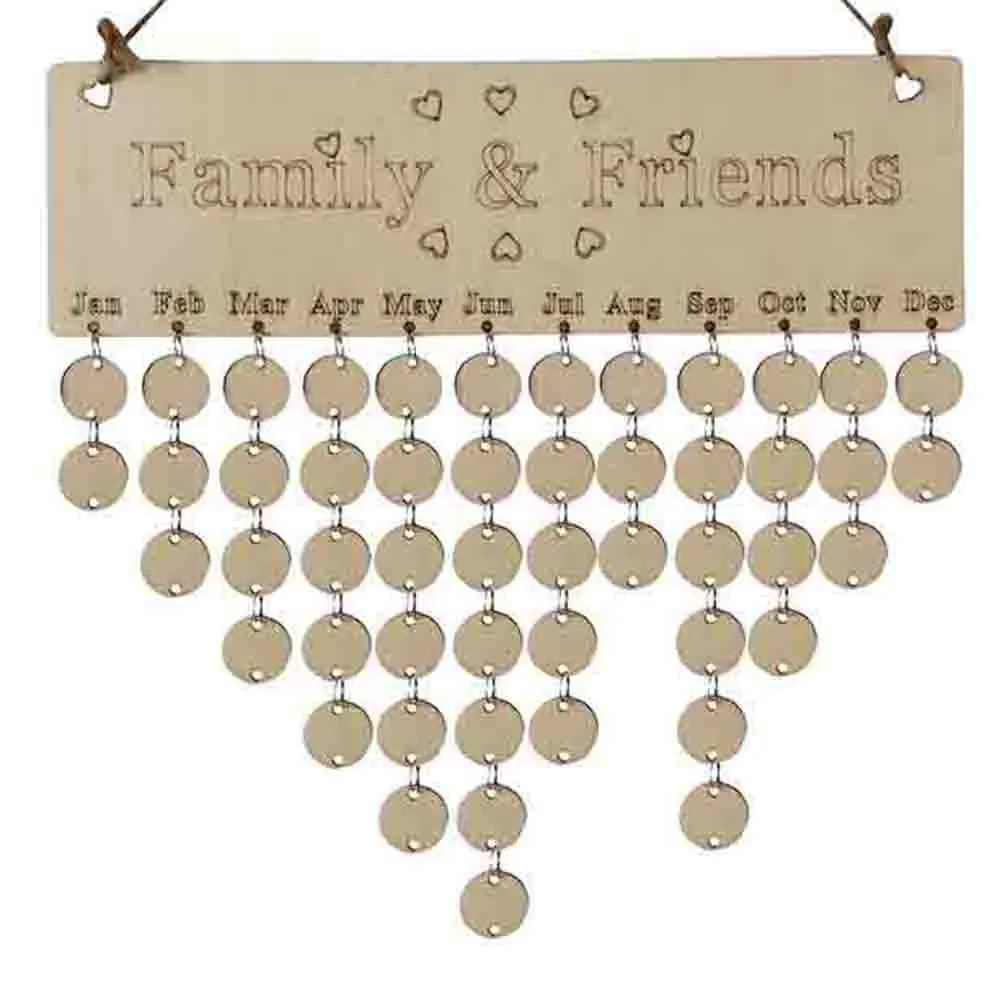 Advent Calendars Wood Birthday Reminder Board Birch Plaque Sign Family & Friends DIY Hanging Calendar Date Mark Home Decor #T1P
Advent Calendars Wood Birthday Reminder Board Birch Plaque Sign Family & Friends DIY Hanging Calendar Date Mark Home Decor #T1P