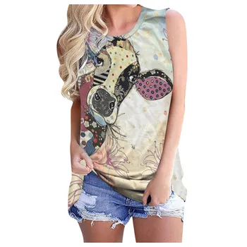 Tanks Tops Women's Casual O Neck Sleeveless Animal Print Loose Tops Summer Tank Top Streetwear Elegant Vintage Tops Woman
Tanks Tops Women's Casual O Neck Sleeveless Animal Print Loose Tops Summer Tank Top Streetwear Elegant Vintage Tops Woman