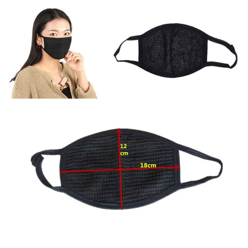 1pcs Unisex black cotton anti-dust mask motorcycle outdoor windproof warm | Безопасность и защита