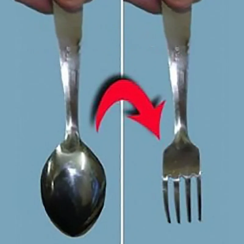 Spoon to Fork Metal Forks Bending Professional Magician Close Up Street Gimmicks Illusions Mentalism Magia Props Funny Toys 
Spoon to Fork Metal Forks Bending Professional Magician Close Up Street Gimmicks Illusions Mentalism Magia Props Funny Toys