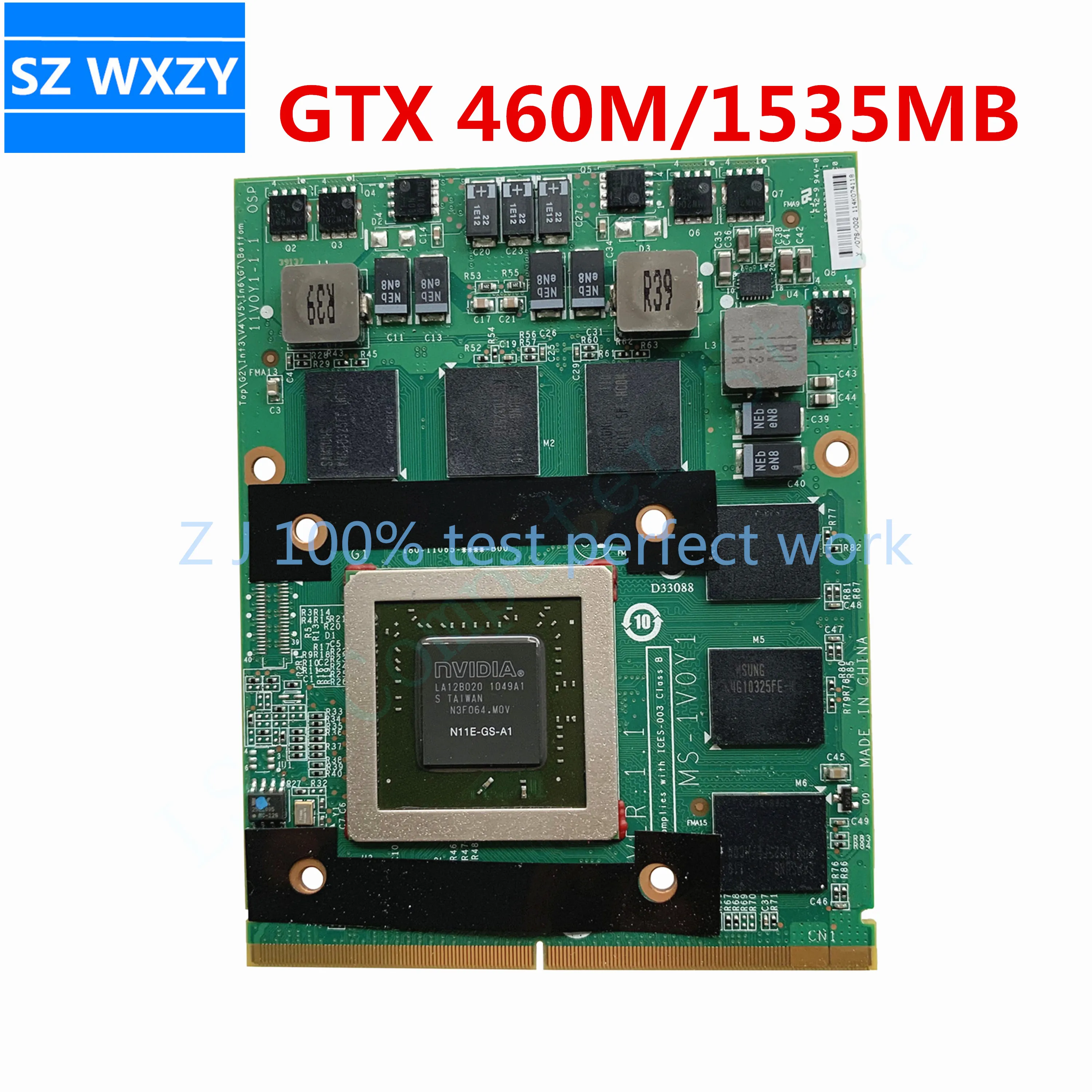 MS-1V0Y1 N11E-GS-A1 GTX 460M/1535MB DDR5 видео VGA карты для MSI GX660R GX680 GT683DX GX780 GT780 GT780DX 100% тестирование