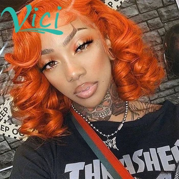 Orange Human Hair Wig Loose Wave Wig Women Short Wig Human Hair Wigs Pre Plucked Wavy 13x6 Colored Lace Front Wigs Ginger
Orange Human Hair Wig Loose Wave Wig Women Short Wig Human Hair Wigs Pre Plucked Wavy 13x6 Colored Lace Front Wigs Ginger
