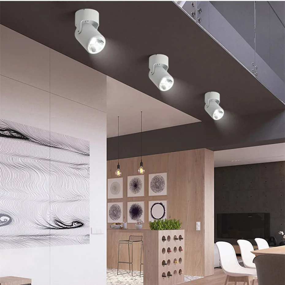Surface Mounted Led Downlight Morden Ceiling Lamp 7W 12W 15W spot light led AC110V 220V Adjustable Spot lamp For Living Room