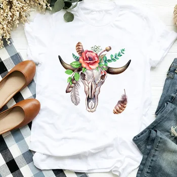 Women Lady Heifer Cow Floral Flower Short Sleeve Print Casual T Tee Womens Tshirt Female Shirt Clothes Top Graphic T-shirt 
Women Lady Heifer Cow Floral Flower Short Sleeve Print Casual T Tee Womens Tshirt Female Shirt Clothes Top Graphic T-shirt