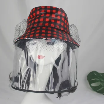 Sopt Mask Anti-spitting Protective Bucket Hat with Dustproof Transparent Detachable Cover Outdoor Women Face Cover Hat QP2
Sopt Mask Anti-spitting Protective Bucket Hat with Dustproof Transparent Detachable Cover Outdoor Women Face Cover Hat QP2