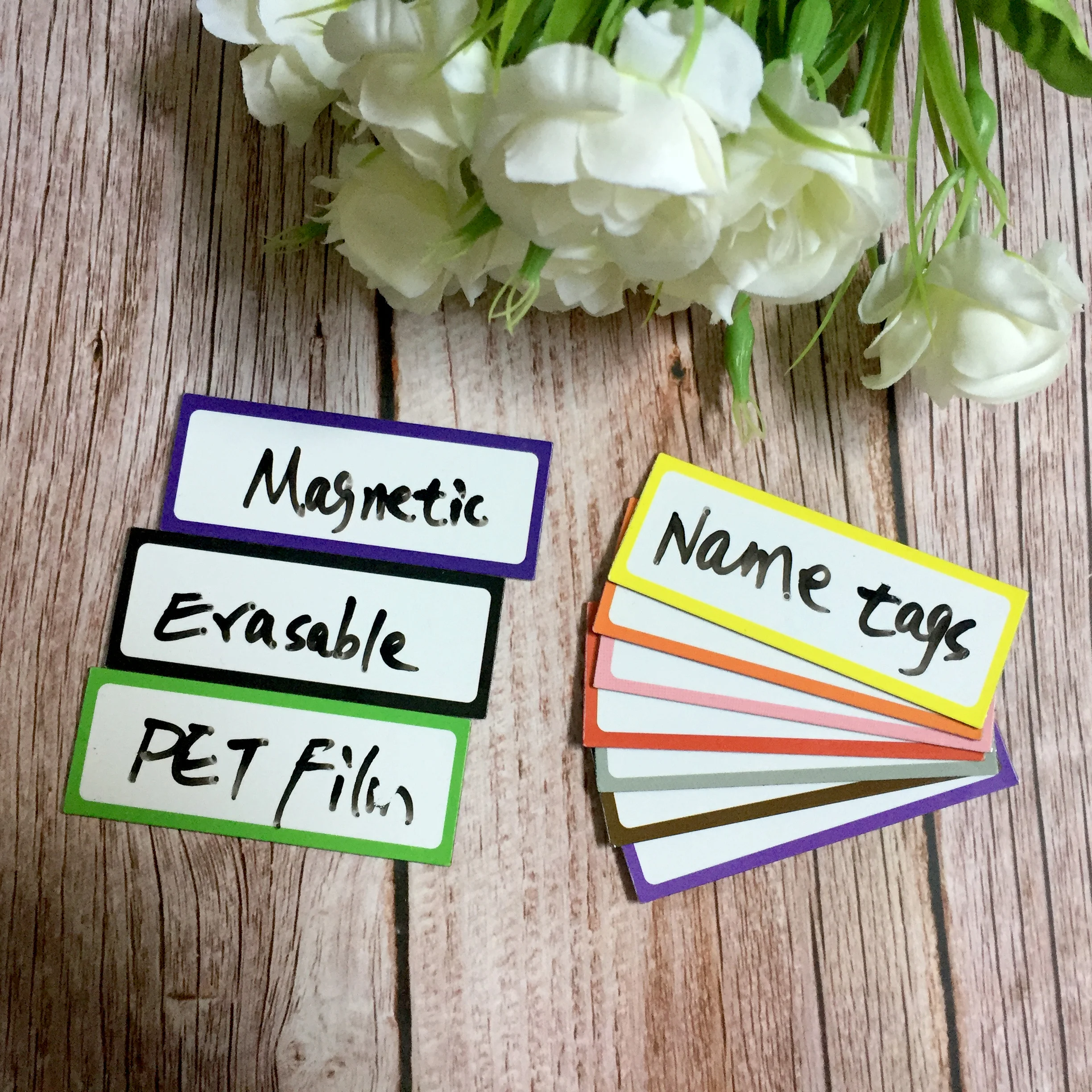 10 Pieces Magnetic Dry Erasable Labels 80*30mm Name Plate Writable Flexible Magnet Name Tags Sticky Labels and Stickers
10 Pieces Magnetic Dry Erasable Labels 80*30mm Name Plate Writable Flexible Magnet Name Tags Sticky Labels and Stickers