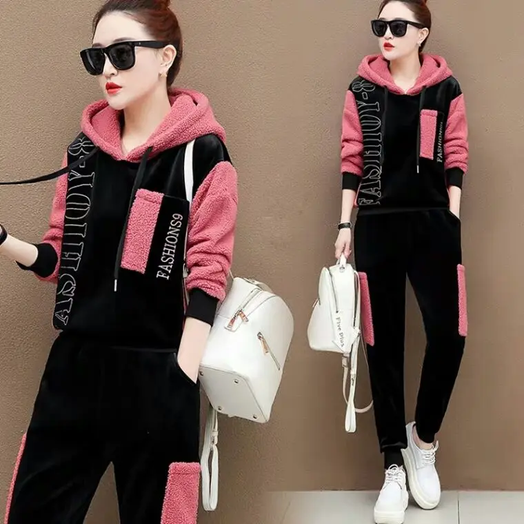 Casual Suit Women's 2020 Autumn and Winter New Style Imitation Lalambswool Two-Piece Brushed and Thick Loose Sportswear
Casual Suit Women's 2020 Autumn and Winter New Style Imitation Lalambswool Two-Piece Brushed and Thick Loose Sportswear
