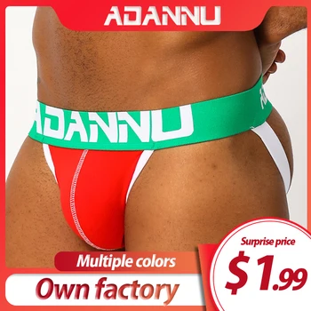 ADANNU Brand Sexy Gay Jockstrap Men Underwear Thongs Breathable Cotton Comfortable Underpants Ropa Interior Hombre U Pouch
ADANNU Brand Sexy Gay Jockstrap Men Underwear Thongs Breathable Cotton Comfortable Underpants Ropa Interior Hombre U Pouch