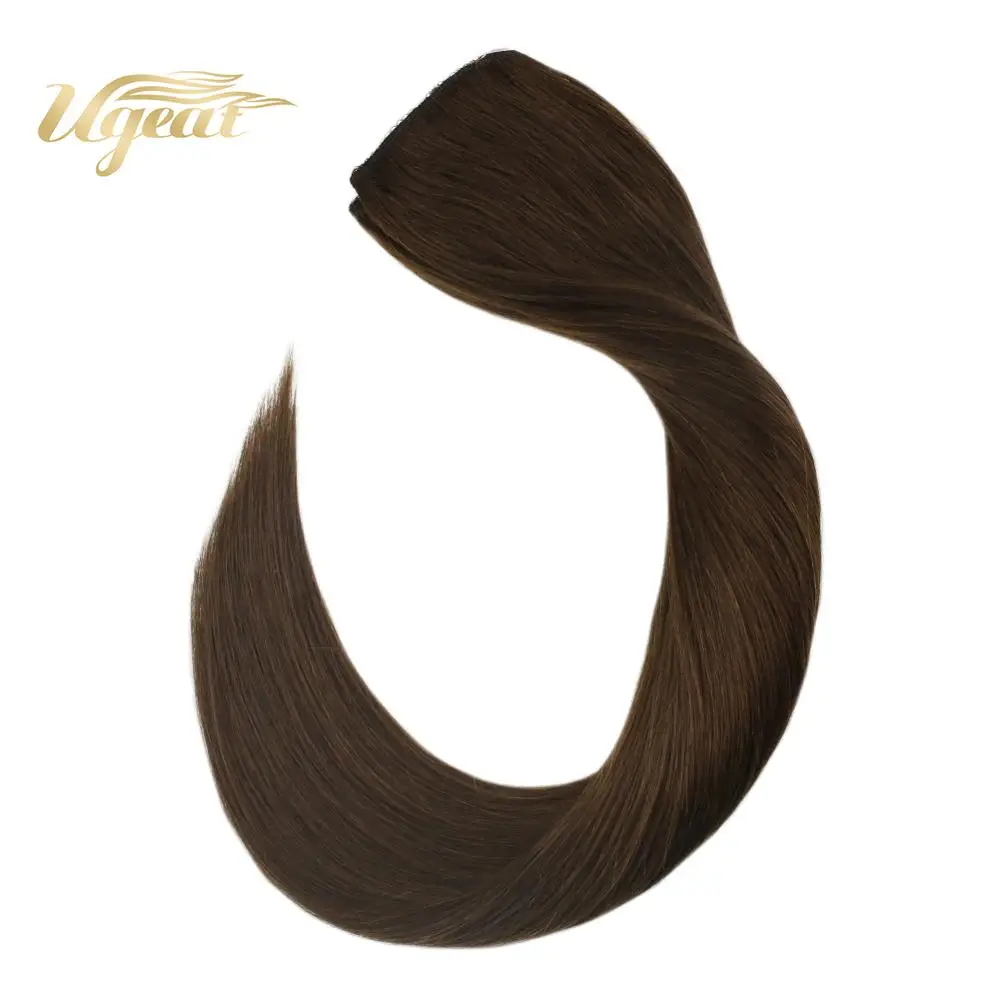 

Halo Hair Extensions Weft Human Hair 12-22" Non-Remy Brazilian Straight Human Hair Extension Halo Hair Natural Soft Hair 70-100G