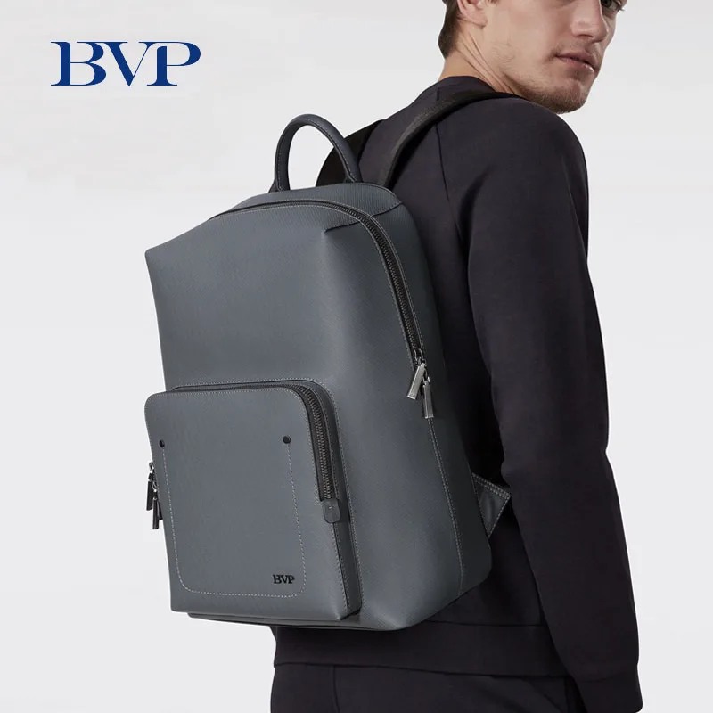 Новый BVP бренд из натуральной кожи 13 "Рюкзак Для Ноутбука Мужской рюкзак