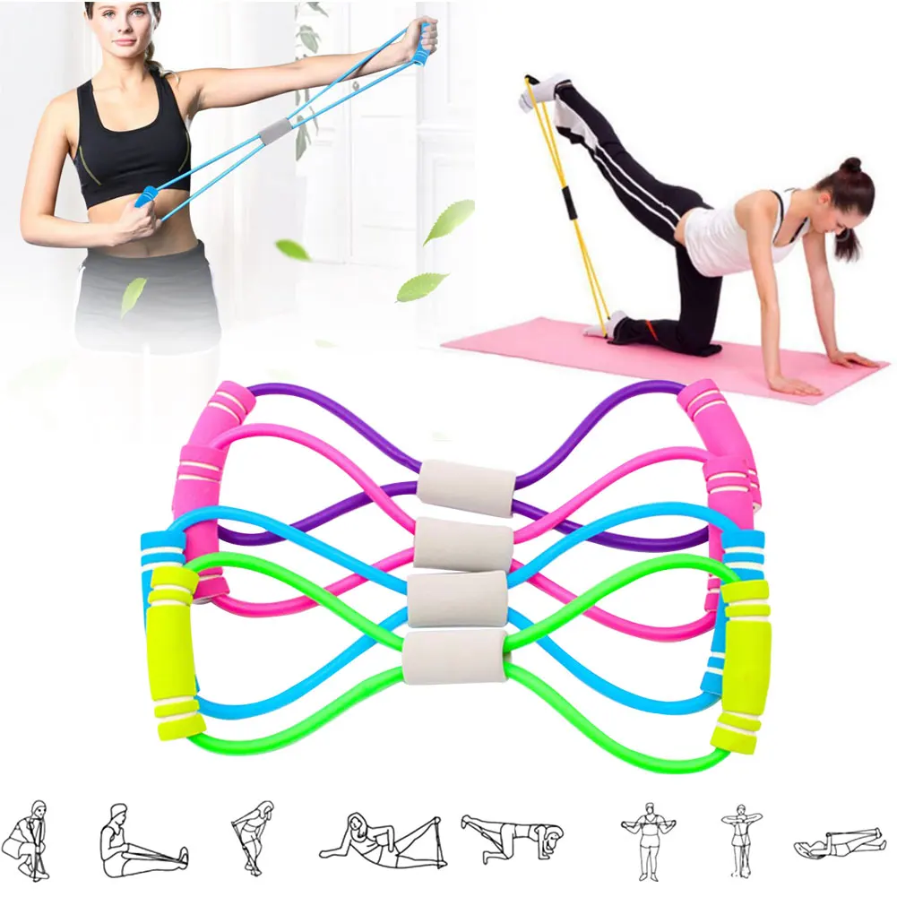 2020 Hot Yoga Gum Fitness Resistance 8 Word Chest Expander Rope Workout Muscle Fitness Rubber Elastic Bands for Sports Exercise
2020 Hot Yoga Gum Fitness Resistance 8 Word Chest Expander Rope Workout Muscle Fitness Rubber Elastic Bands for Sports Exercise