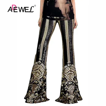 ADEWEL Multicolor Sexy Sequin High Waist Floral Pants High Waist Bell Pant Women Black Sequin Trousers Female Casual Long Pants
ADEWEL Multicolor Sexy Sequin High Waist Floral Pants High Waist Bell Pant Women Black Sequin Trousers Female Casual Long Pants