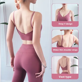 2019 The New Medium-strength Deep V Fitness Underwear Beauty Back Yoga Fitness Running Shockproof Sports Condole belt Bra Female 
2019 The New Medium-strength Deep V Fitness Underwear Beauty Back Yoga Fitness Running Shockproof Sports Condole belt Bra Female