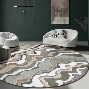 Modern Morandi Style Round Area Rugs Abstract Curve Striped Living Room Bedroom Non-Slip Carpet Hanging Basket Chair Floor Mats
Modern Morandi Style Round Area Rugs Abstract Curve Striped Living Room Bedroom Non-Slip Carpet Hanging Basket Chair Floor Mats