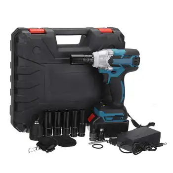 128VF 520NM Brushless Electric Wrench Impact Wrench With Socket Sets Li Battery Hand Drill Installation Power Tools
128VF 520NM Brushless Electric Wrench Impact Wrench With Socket Sets Li Battery Hand Drill Installation Power Tools