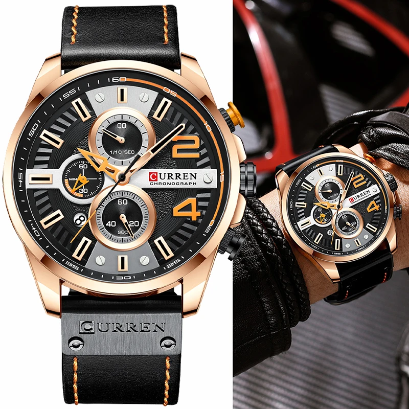 CURREN Fashion Business Big Dial Quartz Men Watches Luxury Sport Chronograph Leather Watch Mens Casual Male Clock часы мужские
CURREN Fashion Business Big Dial Quartz Men Watches Luxury Sport Chronograph Leather Watch Mens Casual Male Clock часы мужские