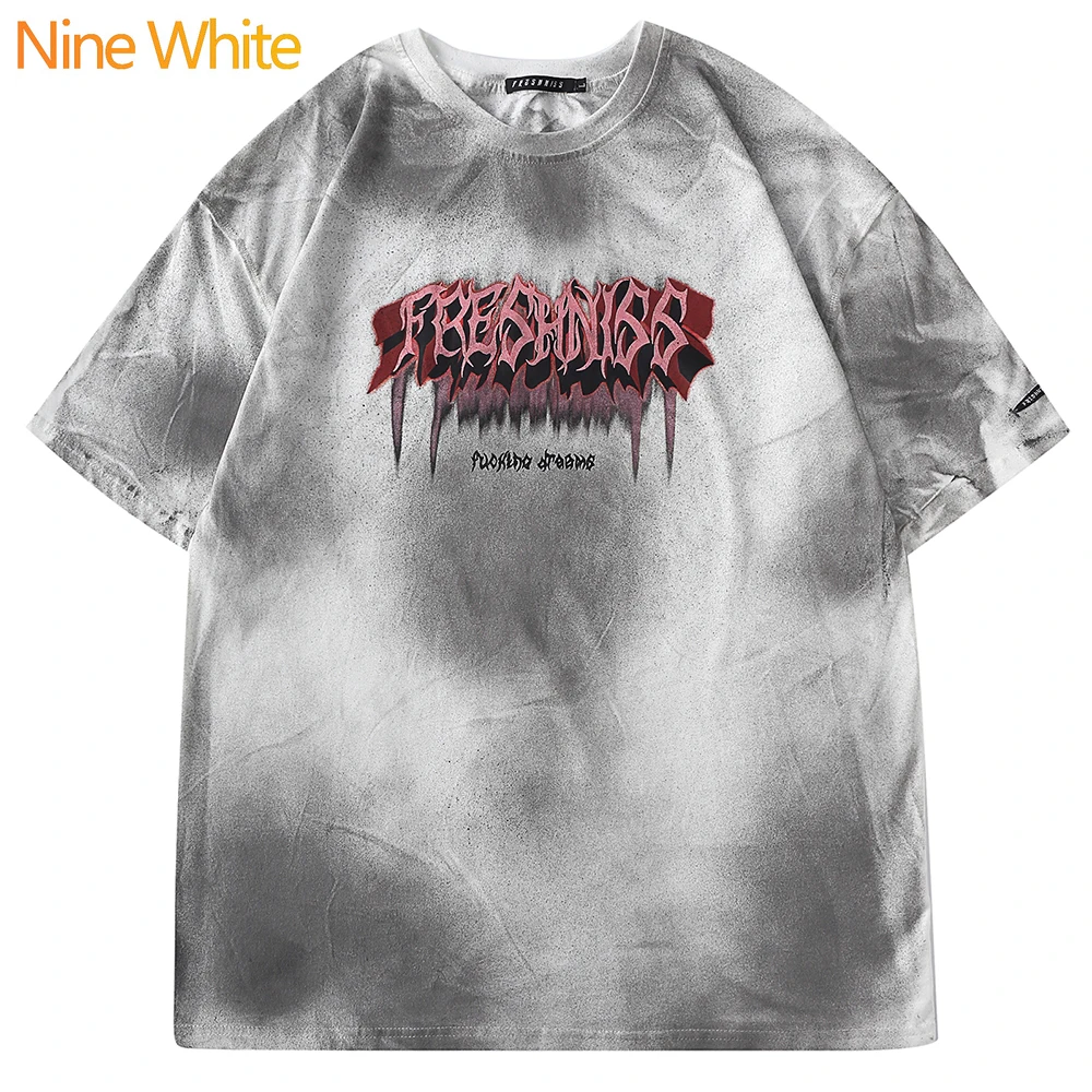 Hip hop personalized text print short sleeve T-shirt for men and women retro loose summer trend brand half sleeve
Hip hop personalized text print short sleeve T-shirt for men and women retro loose summer trend brand half sleeve