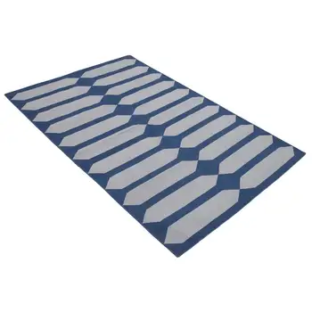 110x170 Cm Purple Handmade Dhurrie Rug-4x6 Ft 
110x170 Cm Purple Handmade Dhurrie Rug-4x6 Ft