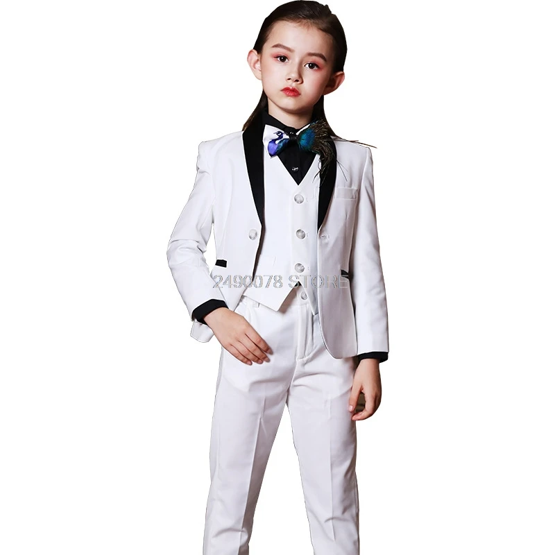 Girls Formal Luxurious Suit Jacket +Vest+ Pants 3pcs baptism Clothing Set Kids Wedding Party Dress Teenager Performance Suit
Girls Formal Luxurious Suit Jacket +Vest+ Pants 3pcs baptism Clothing Set Kids Wedding Party Dress Teenager Performance Suit