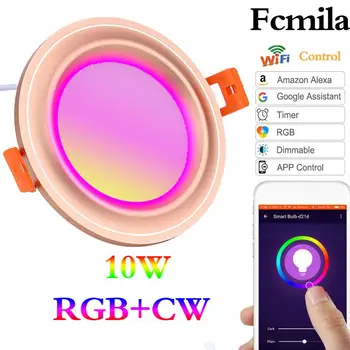 LED Panel Light LED Ceiling light 10W Driver Included AC85-265V indoor Lighting Voice Control Timer RGBW WIFI Smart Downlights
LED Panel Light LED Ceiling light 10W Driver Included AC85-265V indoor Lighting Voice Control Timer RGBW WIFI Smart Downlights