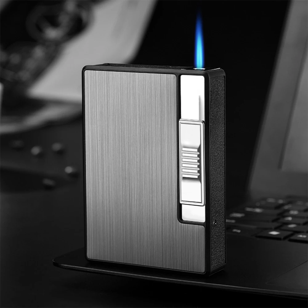 Automatic Cigarette Case 10pcs Capacity Cigarettes Box Metal Windproof Lacquer Cigarette Case Holder Refillable Gadgets For Men
Automatic Cigarette Case 10pcs Capacity Cigarettes Box Metal Windproof Lacquer Cigarette Case Holder Refillable Gadgets For Men