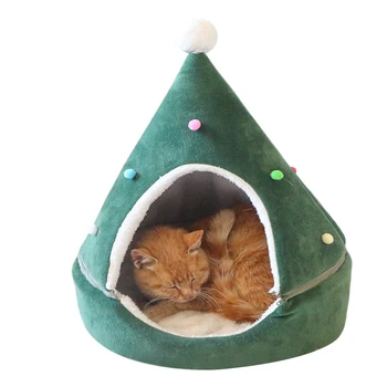 Christmas Cat Bed Warm House Soft Nest Bed Dog Cat Tree Shape Pet Cat House Home Bed
Christmas Cat Bed Warm House Soft Nest Bed Dog Cat Tree Shape Pet Cat House Home Bed