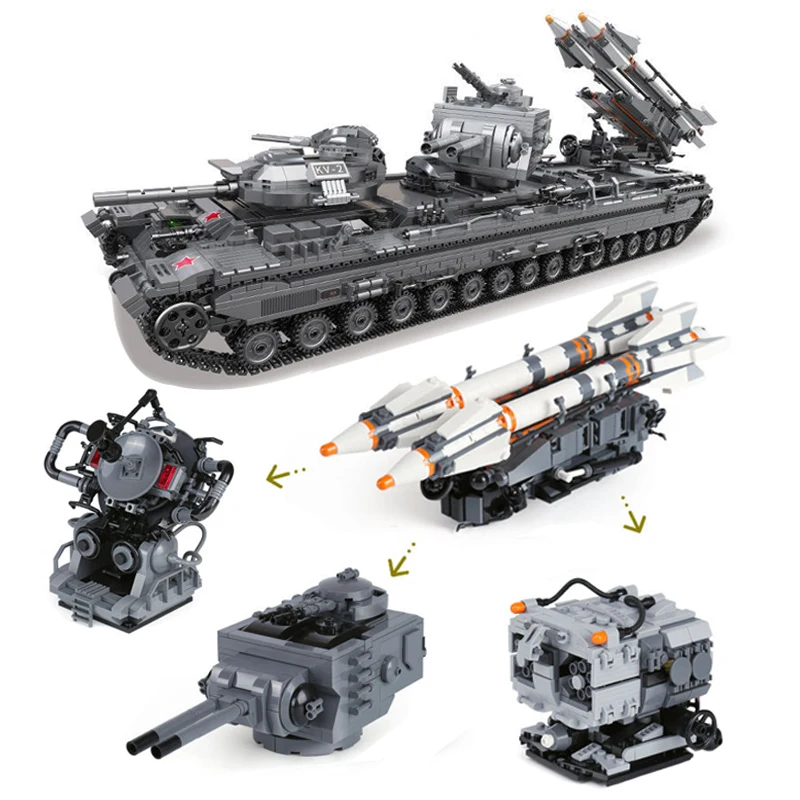 Building Blocks Fit Legoingly 3663Pcs Military Series The KV-2 TANK With Weapon Figures 2 MOC Bricks Toy For Adults Gifts
Building Blocks Fit Legoingly 3663Pcs Military Series The KV-2 TANK With Weapon Figures 2 MOC Bricks Toy For Adults Gifts
