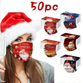 50pcs Universal Christmas Face Mouth Mask Disposable Non Wove 3 Layer Ply Filter Breathable Earloops Adult Masks Soft Mascarilla
50pcs Universal Christmas Face Mouth Mask Disposable Non Wove 3 Layer Ply Filter Breathable Earloops Adult Masks Soft Mascarilla